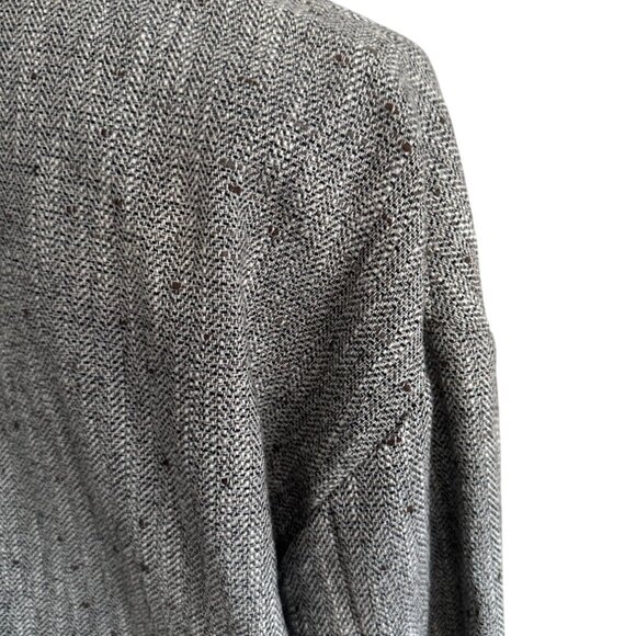 EILEEN FISHER Gray Patterned Lightweight Linen Blend Blazer Jacket Size Small - Picture 8 of 8